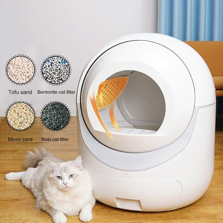 Self Cleaning Litter Box Upgraded Automatic Cat Litter Box Self Cleaning for Multi Cats 65L Smart Litter Box