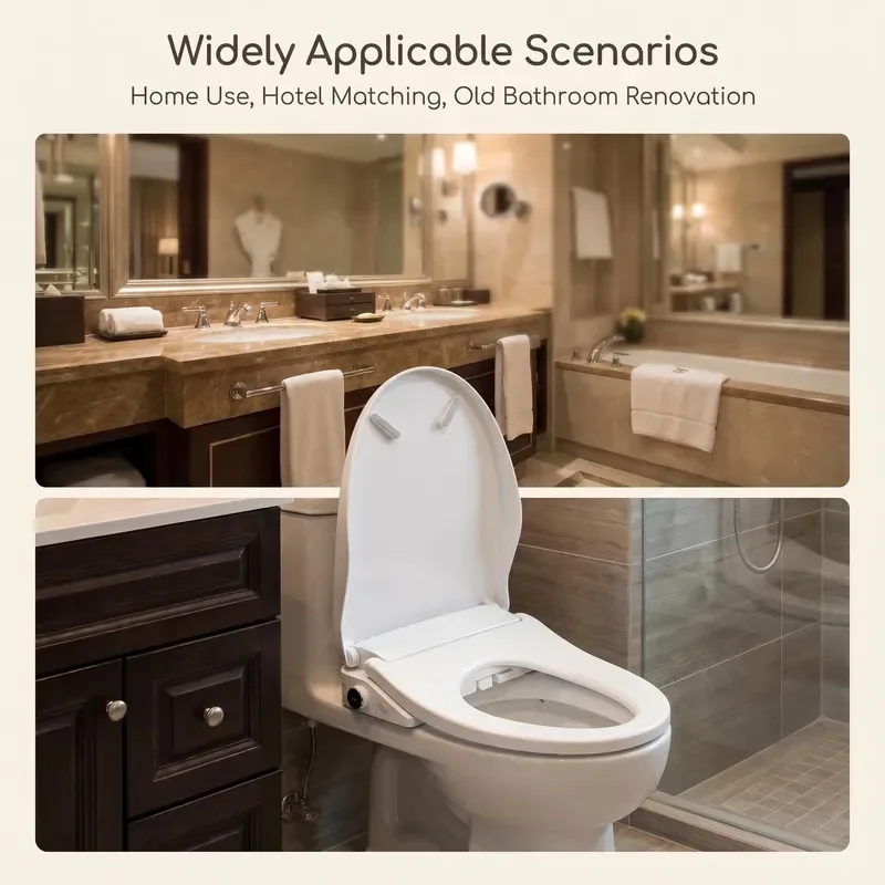 Electronic Smart Bidet Seat Elongated U-Shape V-Shape PP Material Fully Automatic Remote Control Easy Install 220V Instant view 4