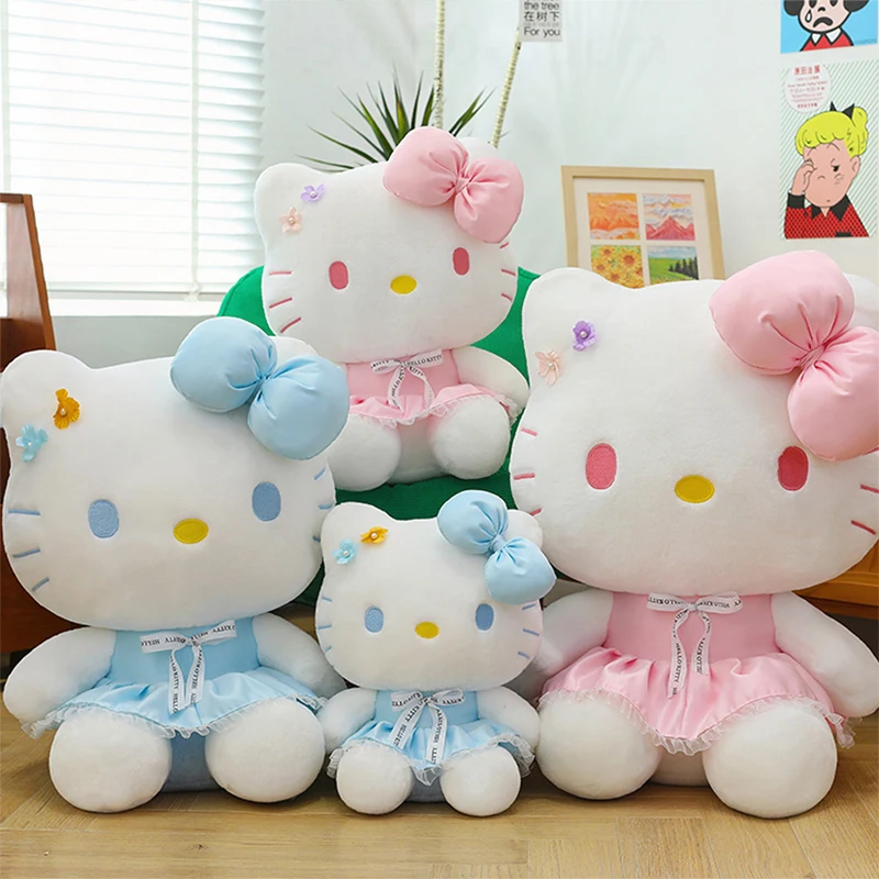 

New Sanrio 55cm Cute KT Cat Plush Toy Hello Kitty Stuffed Animal Doll for Kids Birthday Xmas Gift Girls Pillow Wholesale