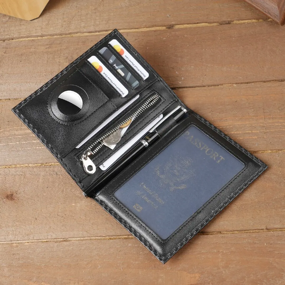 1217 Men's Passport Bag Multifunctional Multi-Card Position Large Capacity Wallet Leather Passport Cover Multifunctional