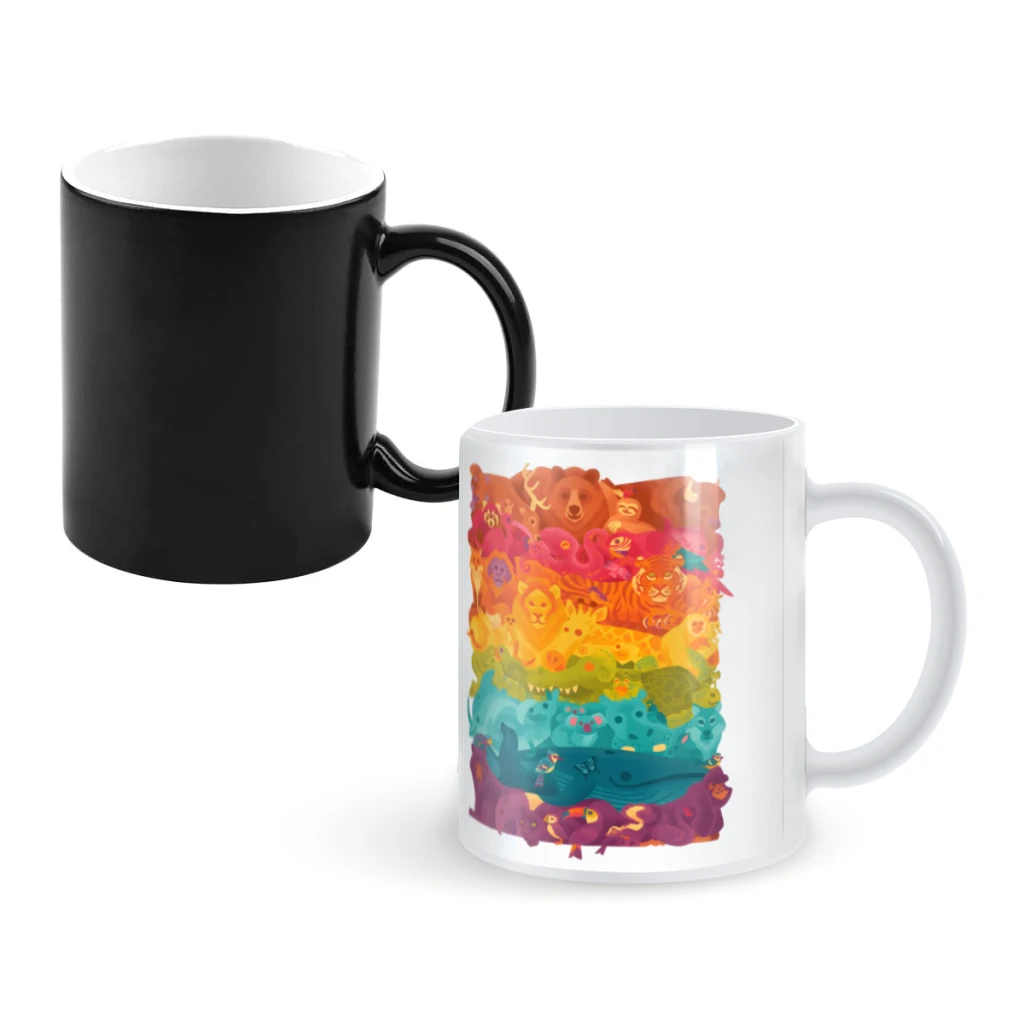 

Animal SpectrumCoffee Mugs And Mug Creative Color Change Tea Cup Ceramic Milk Cups Novelty Gifts