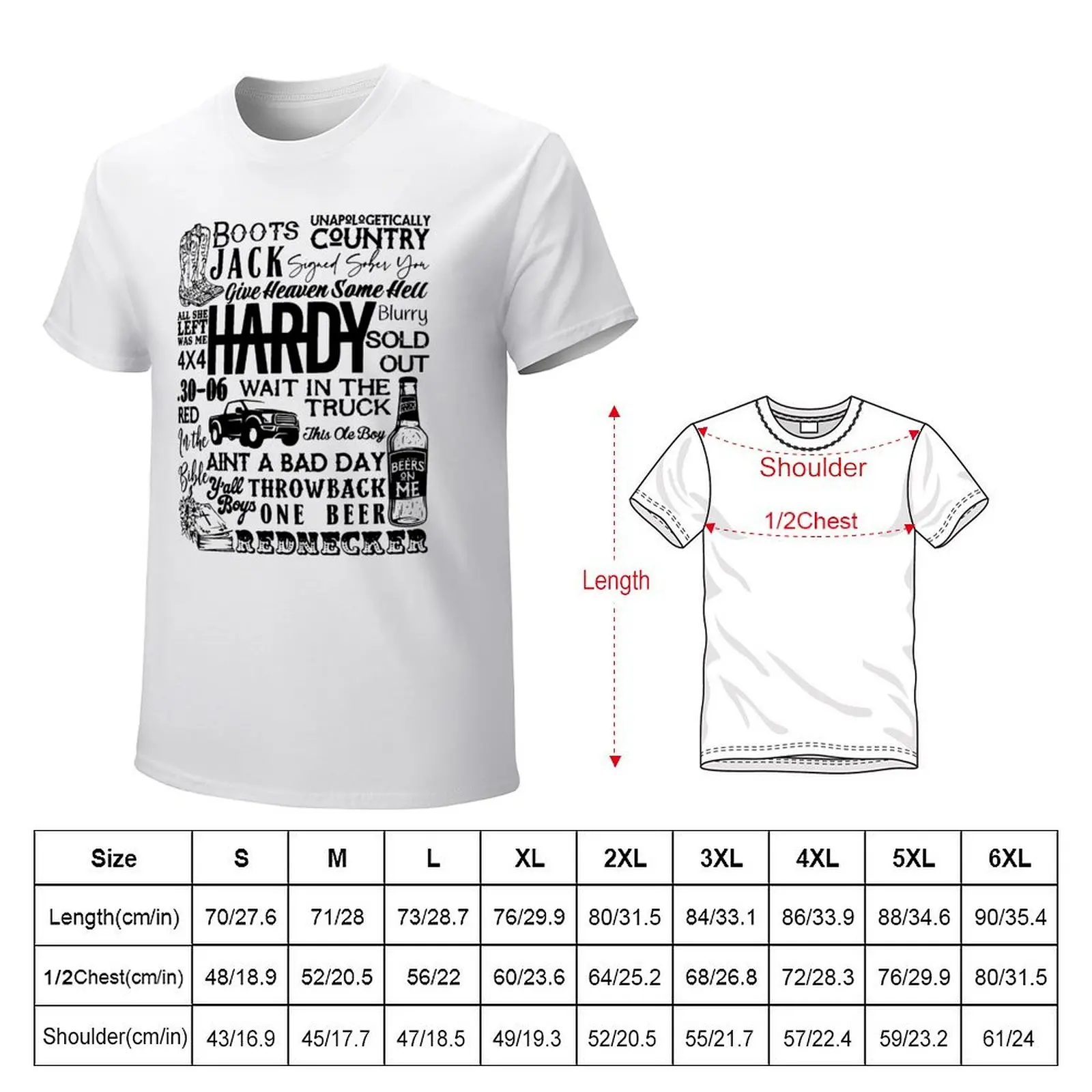 Hardy Country Concert T-Shirt oversized graphics summer tops funnys heavy weight t shirts for men