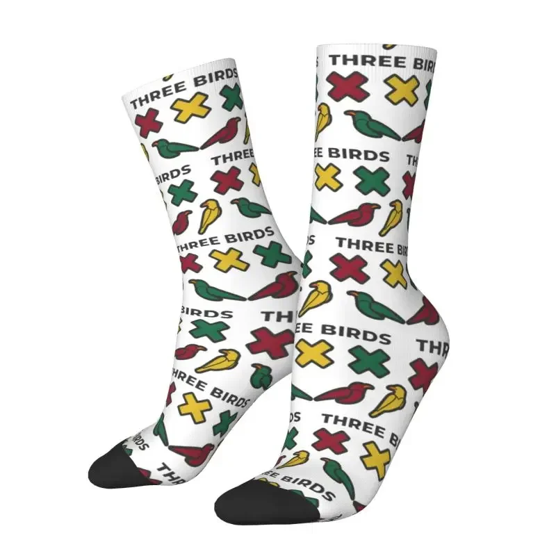 Ajax Bob Marley Little Birds Men Women Crazy Crew Socks Unisex Fashion 3D Printing Dress Socks