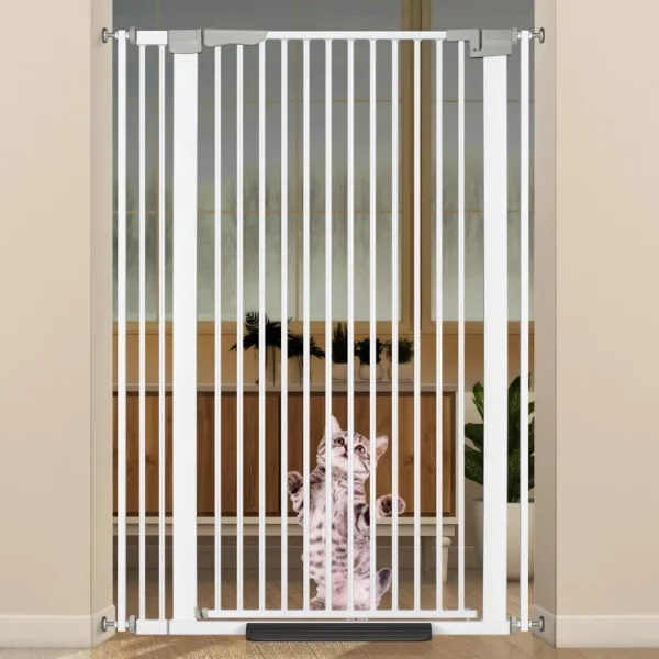 

ZOUTEX 51.18" Extra Tall Cat Gate for Doorway, 30.5"-40" Auto Close Pet Gate Include 2.75" and 5.5" Extension Kits