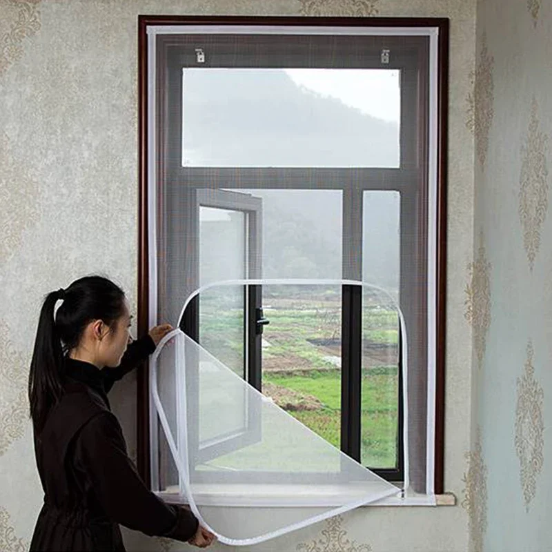 New style with zipper screen window mesh screen anti-mosquito net mosquito net door curtain can be customized home invisible net