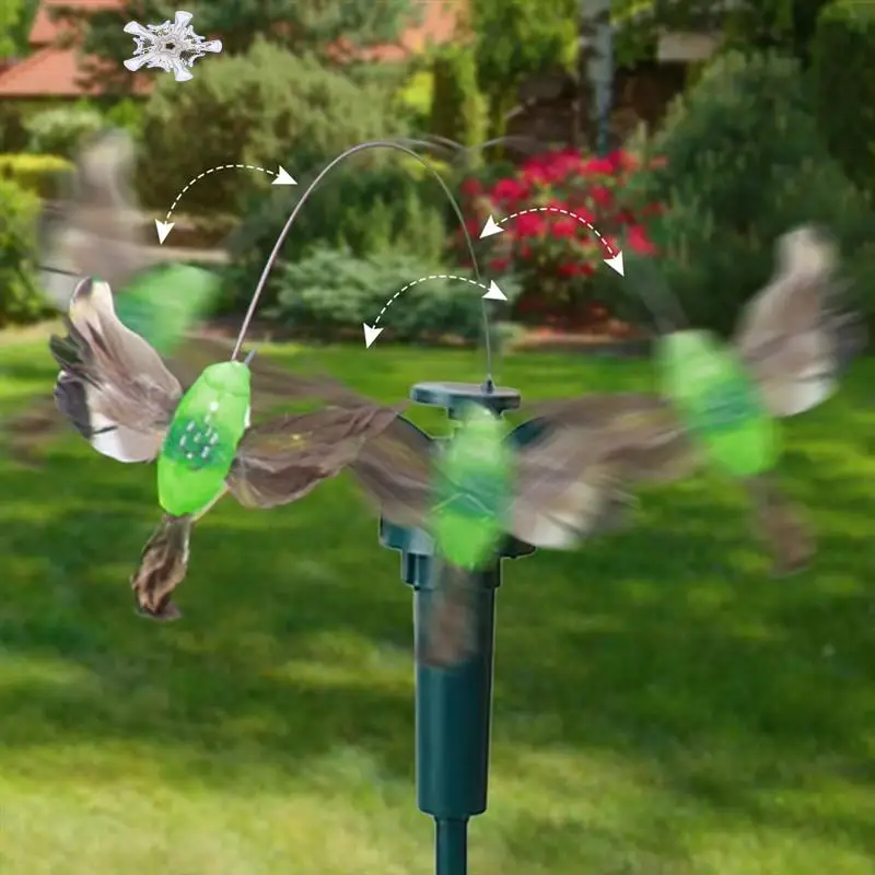 Simulation Solar Butterfly Indoor Outdoor Auto Flying Bird Butterfly Waterproof Craft Atmosphere For Farmland Courtyard