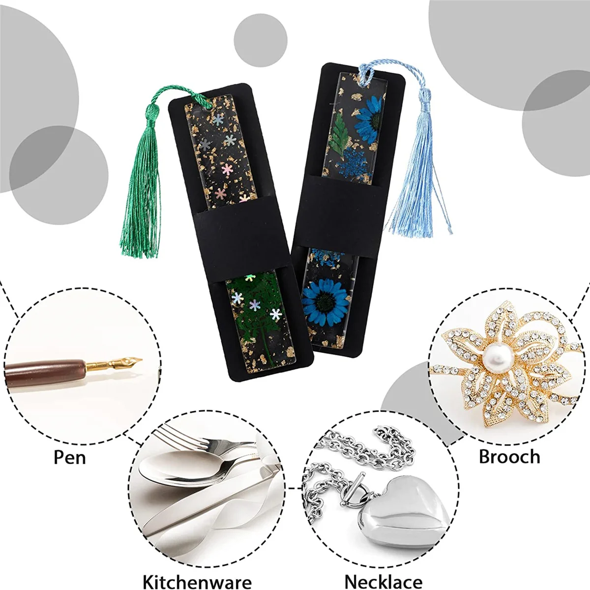 50 قطعة الراتنج المرجعية حامل 5.9X1.8 بوصة كرافت المرجعية الأكمام bookبها بنفسك الإشارات المرجعية بطاقات العرض لتغليف المرجعية