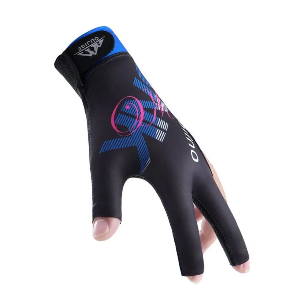 

Three Finger Left Hand Billiards Gloves Wear-resistant Left Hand Billiard Training Gloves Lightweight Breathable Snooker Glove