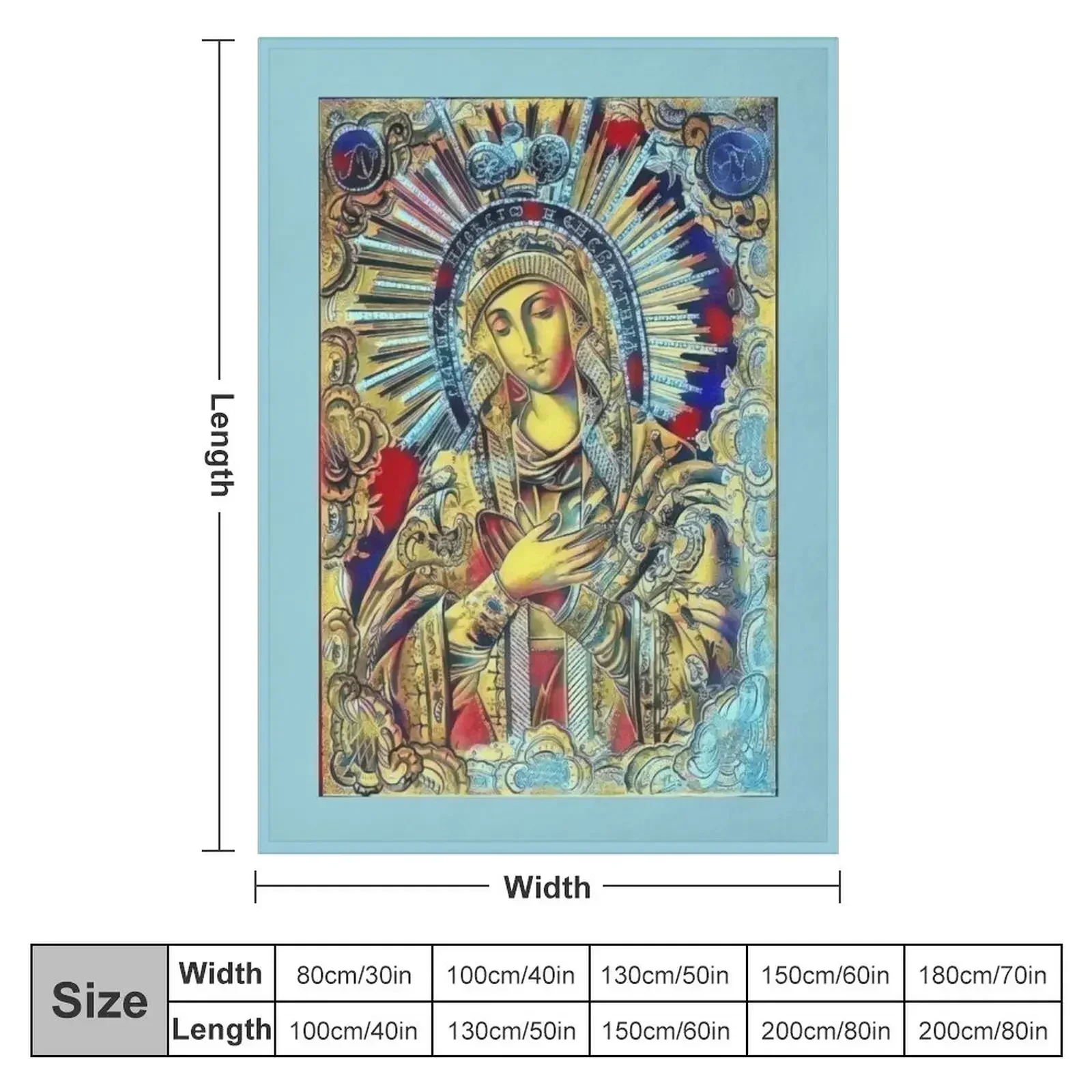 Virgin Mary Engraving - Morning Glory Throw Blanket couch cozy soft plush fuzzy picnic outdoor blanket