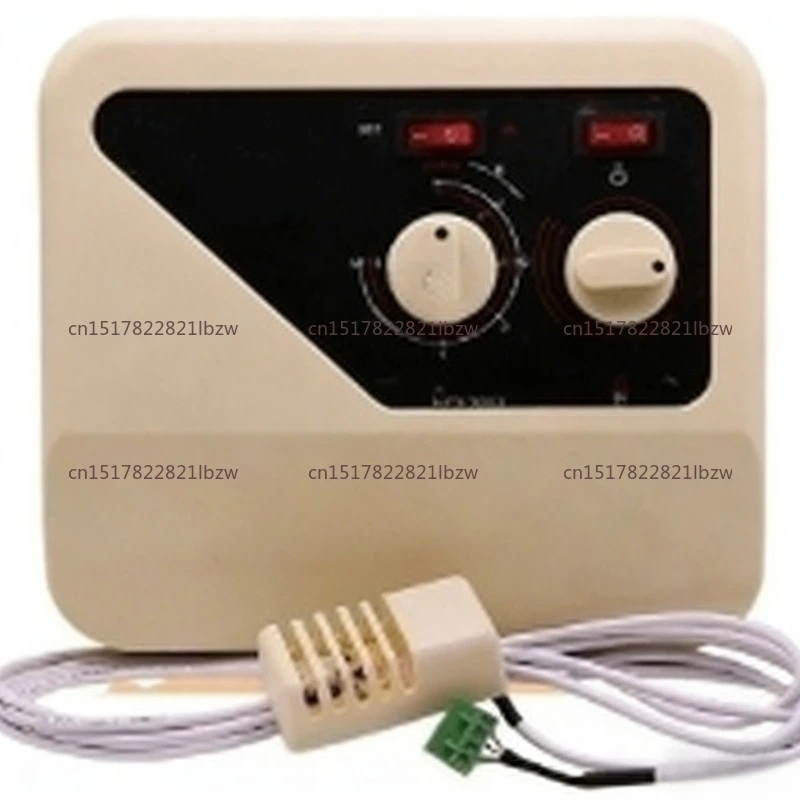 Sauna Furnace External Controller 3-15KW Dry Steamer Controller, Control Switch Panel with Temperature Control Probe Cable