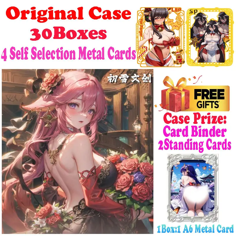 Wholesale 2024 Newest Chuxue Culture A6 Collection Metal Card Goddess Story Waifu Booster Box ACG TCG Hobbies Gift Doujin Toys