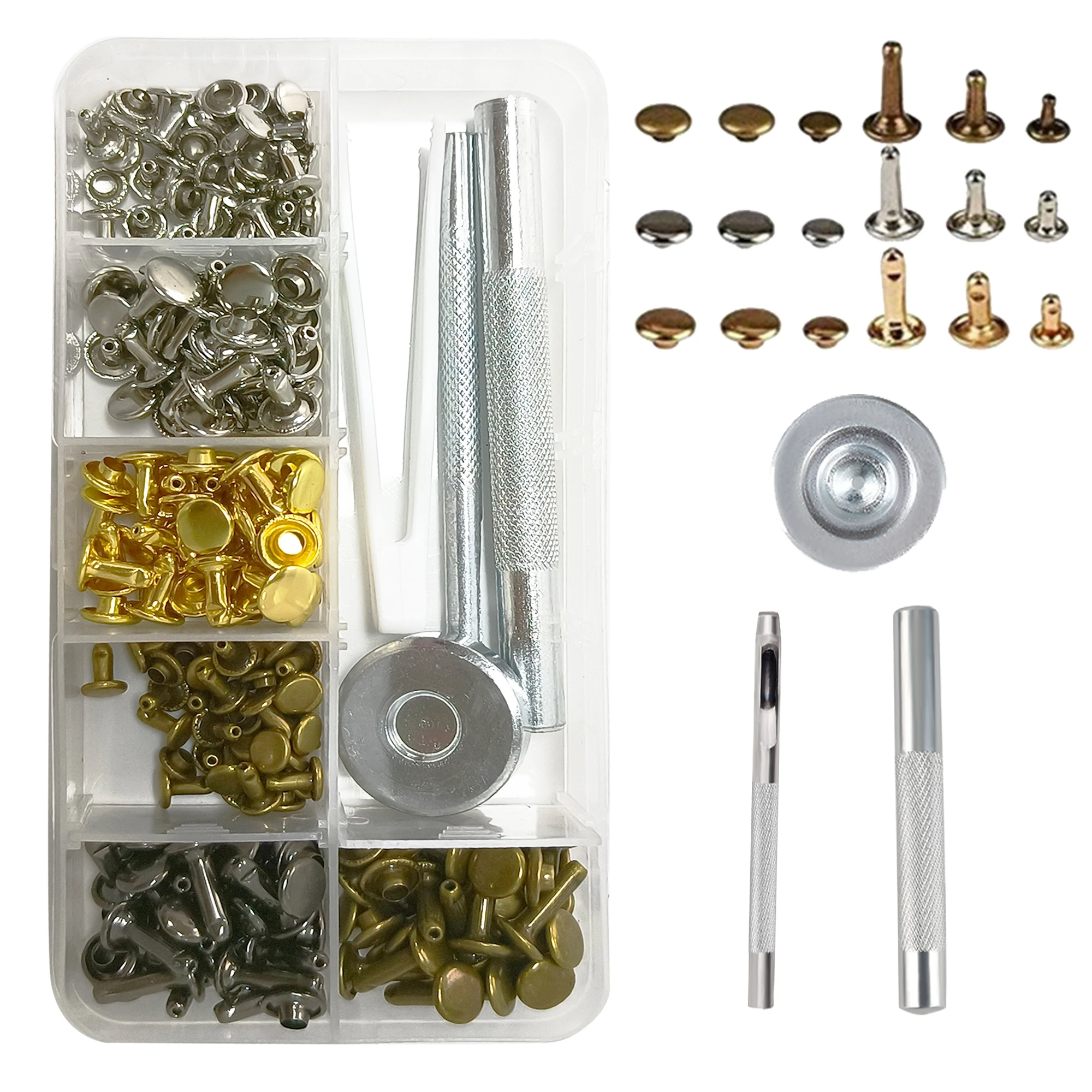 

120pcs Double-Sided Rivets Repair Clothes Accessories and Other Tools Accessories Rivets Fasteners DIY Decorative