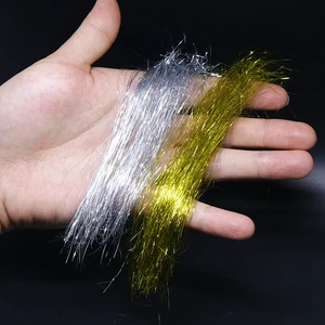 الحزمة 1 لؤلؤي / ذهبي / فضي لون الملاك الشعر المفروم رقيقة مايلر بهرج مواد الشعر الاصطناعية يطير ربط لغاسل يطير يطير أفضل 10 ملاك ذهبي فاخر مبيعا - رقم 2