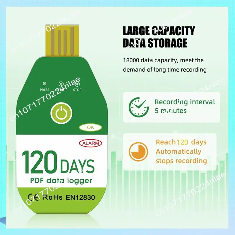 

A17Z USB регистратор данных о температуре, регистратор температуры и влажности, сигнализация, термометр, регистратор, тестер, отчет PDF