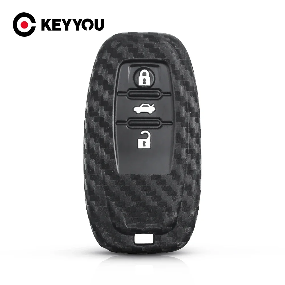 KEYYOU For Audi A3 A4 A7 A8 A4L A5 A6 A6L S5 S7 B6 B7 B8 Quattro Q3 Q5 Q7 Carbon Fiber Car Key Case 