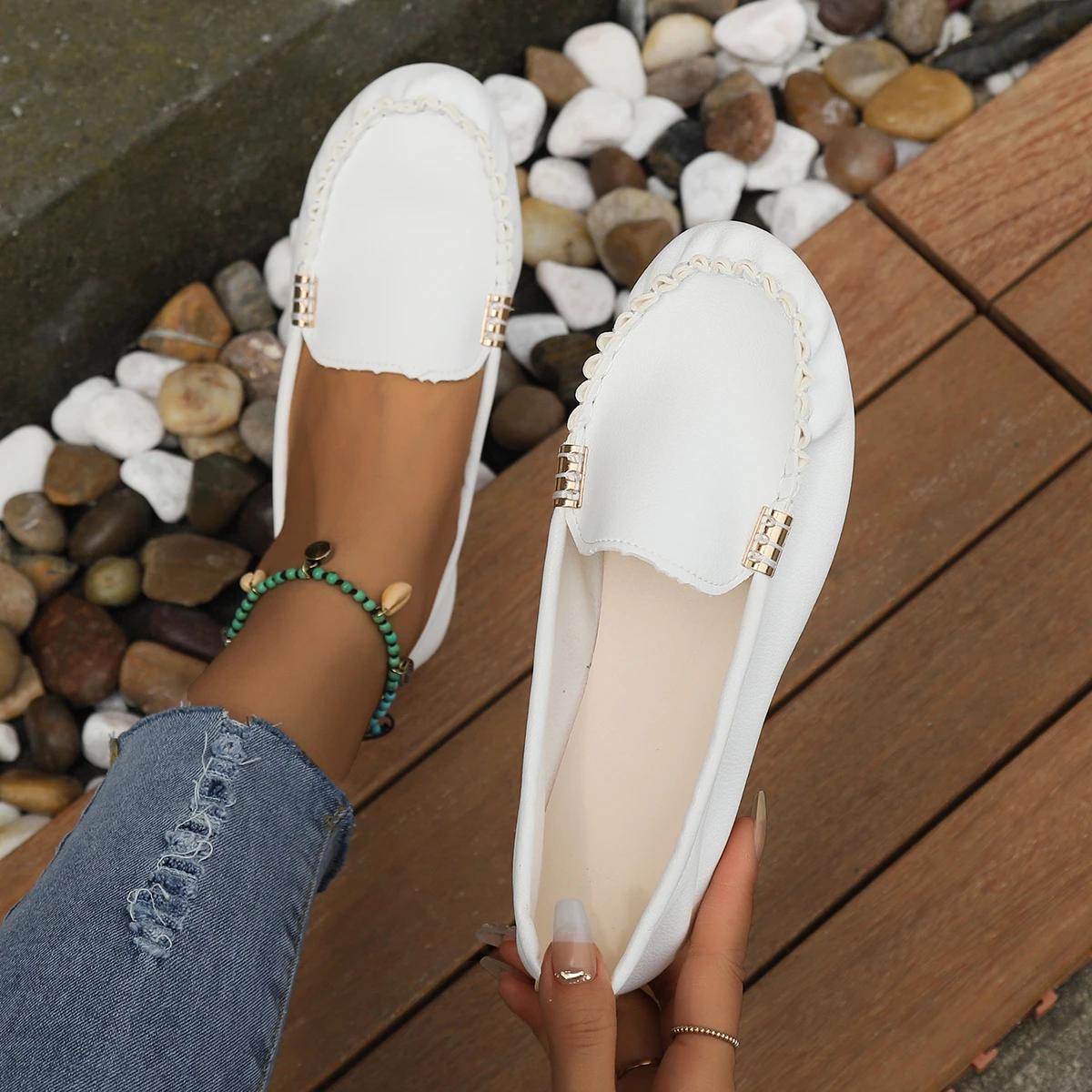 Women Shoes Slip On Loafers For Ballet Flats Women Moccasins Casual Sneakers Zapatos Mujer Flat Shoes For Women Casual Shoes image 6