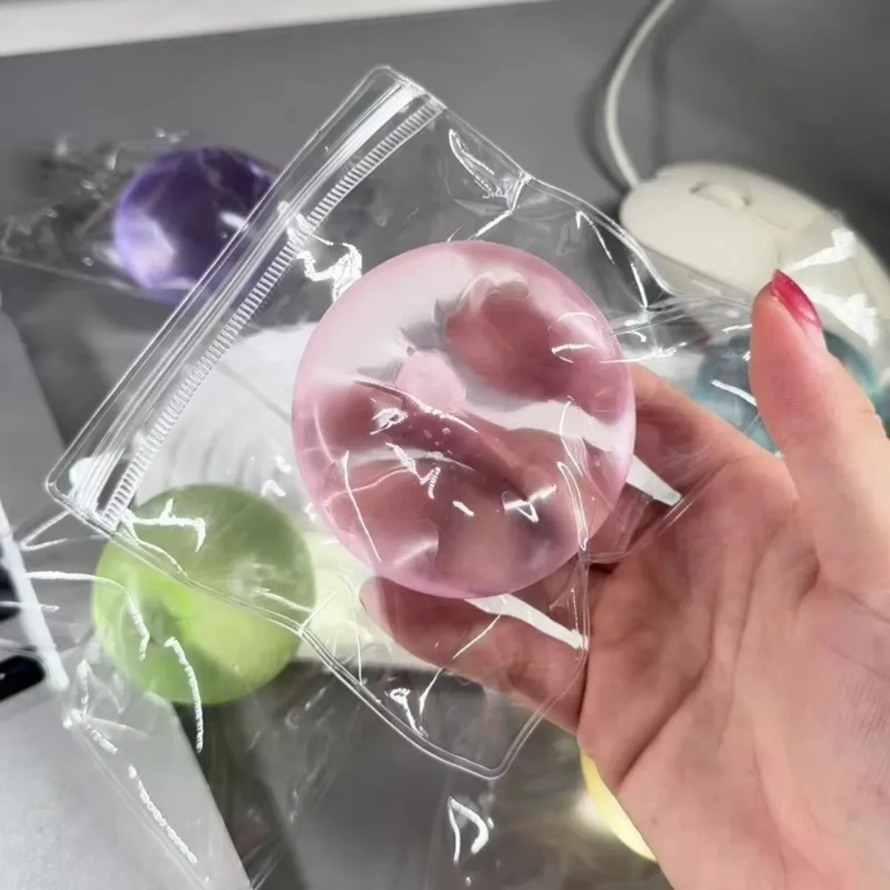 Transparent Squishy Toys Soft Soft Simulated Coconut Oil Squishy Ball Slow Rising Quick-Rebound Ball Quick-rebound Squeeze Toy