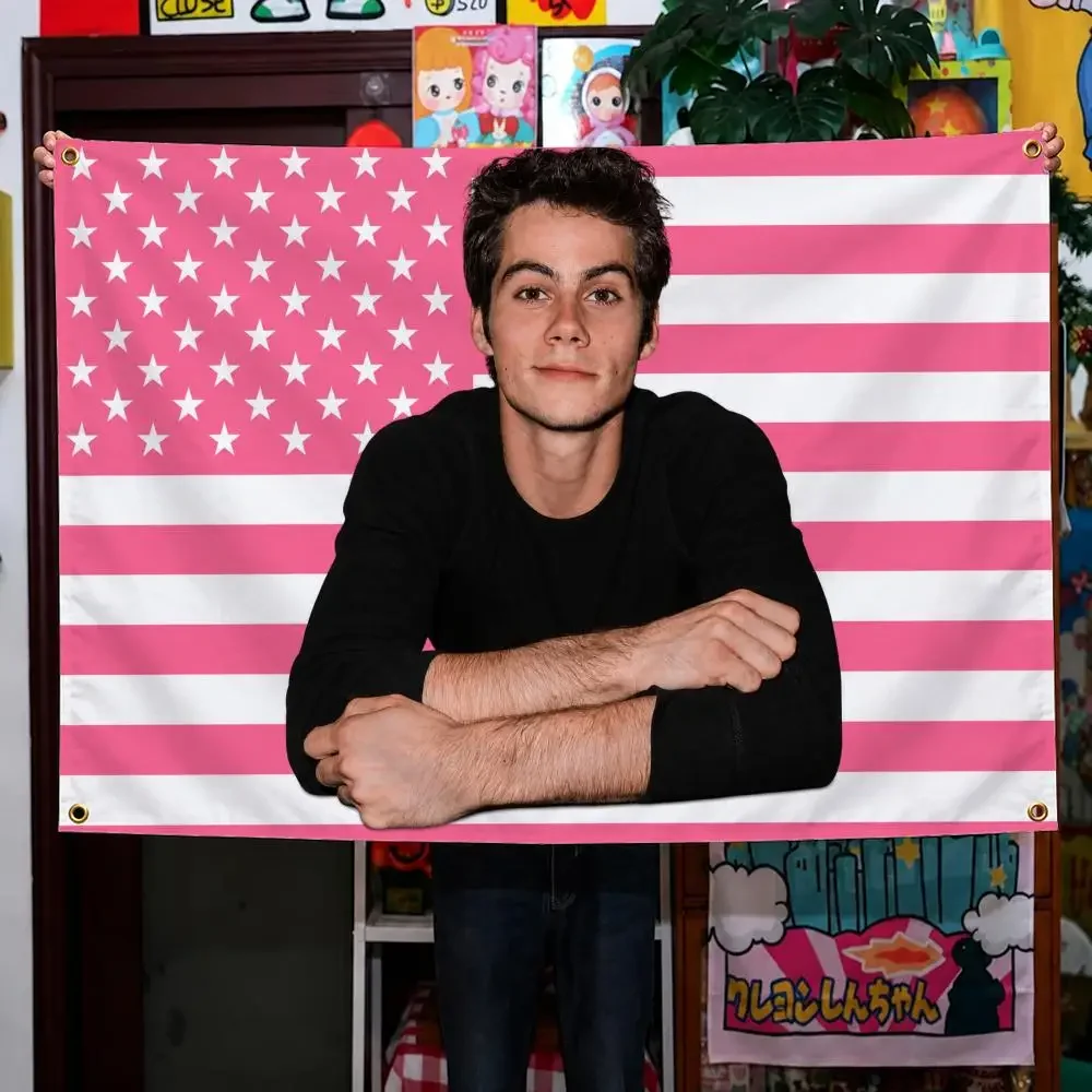 Celebrity Dylan O'Brien Stiles Stilinski Flags Wall Hanging Background Flag Wall Decor Banners for Outdoor Bedroom Dorm Room