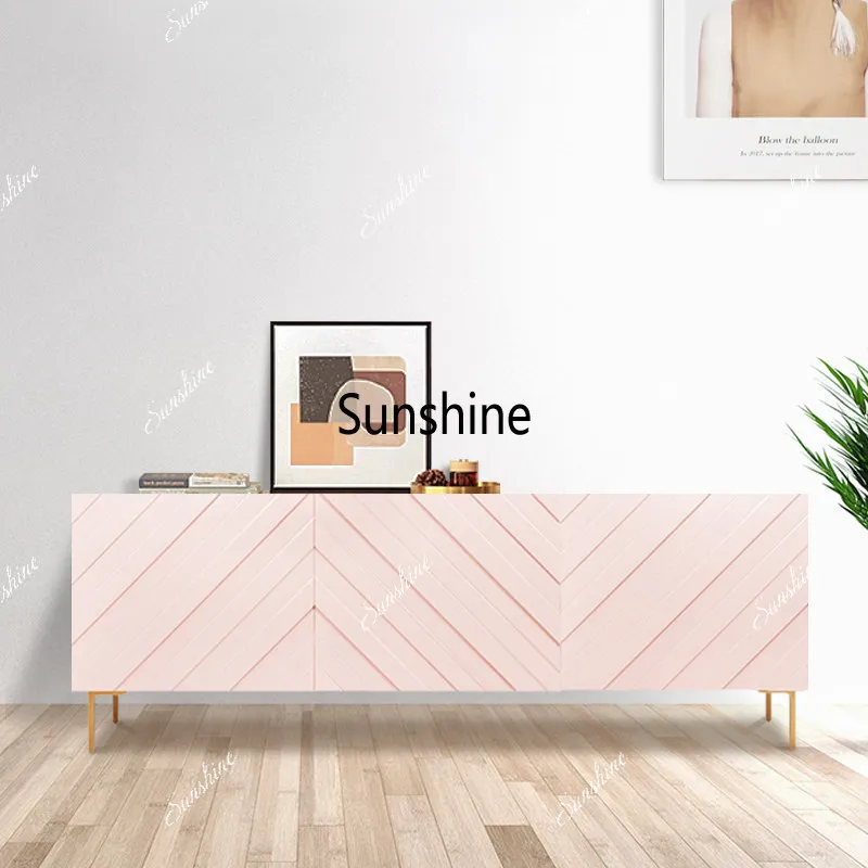 Nordic light luxury sideboard modern minimalist tea show home creative entryway