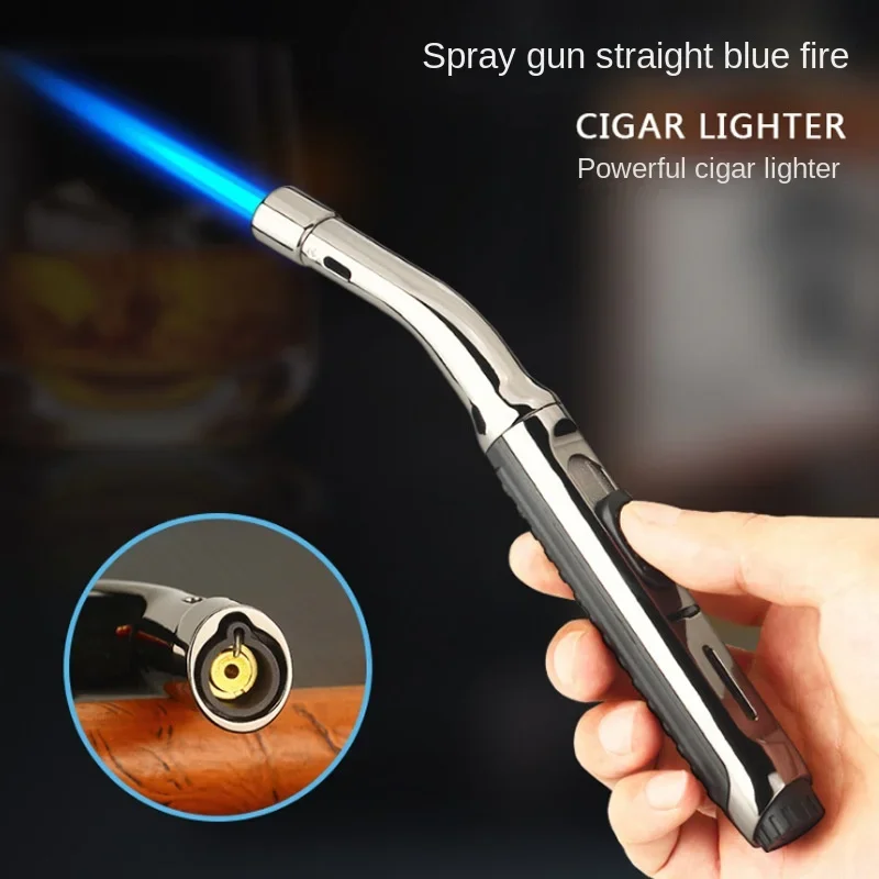 

Creative Long Metal Kitchen Windproof Jet Torch Butane Lighter Gas Lighter Refill Valve Lighter Gas Torch Gun Metal