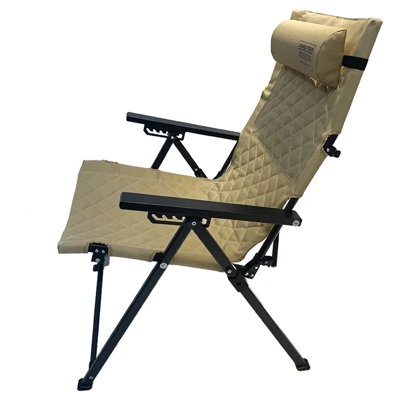 New design Adjustable Outdoor Leisure Folding Beach Chair Aluminium Camping Chair With Armrests