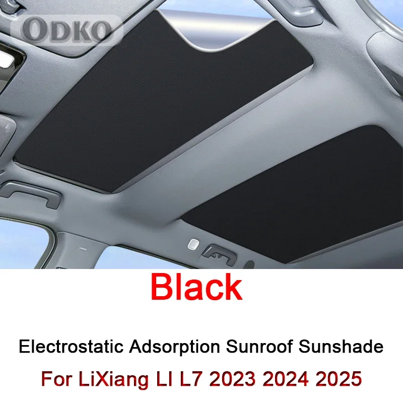 Car Electrostatic Adsorption Sunroof Sunshade For LiXiang LI L7 2023 2024 2025 Heat Insulation Skylight Sticker Auto Accessories