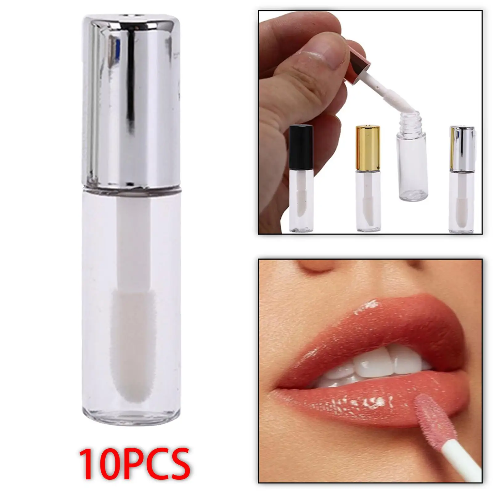 Tubes de brillant à lèvres vides, flacons cosmétiques en PP, format voyage, pour le stockage de baume à lèvres, d'huile, d'échantillons DIY pour femmes et filles