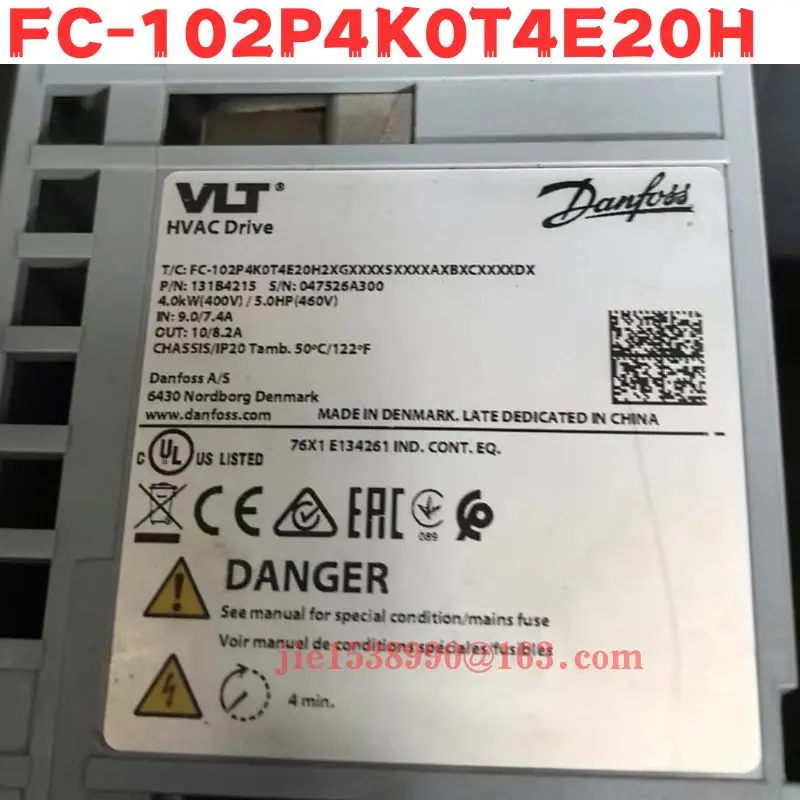 Used Frequency converter FC-102P4K0T4E20H  Normal Function Tested OK