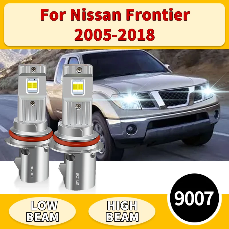 2 قطعة Canbus HB5 9007 LED لمبة المصباح مرحبا/لو شعاع 12 فولت السيارات سيارة الضباب مصباح لنيسان الحدود 2005-2018 السوبر مشرق الأبيض 30000LM
