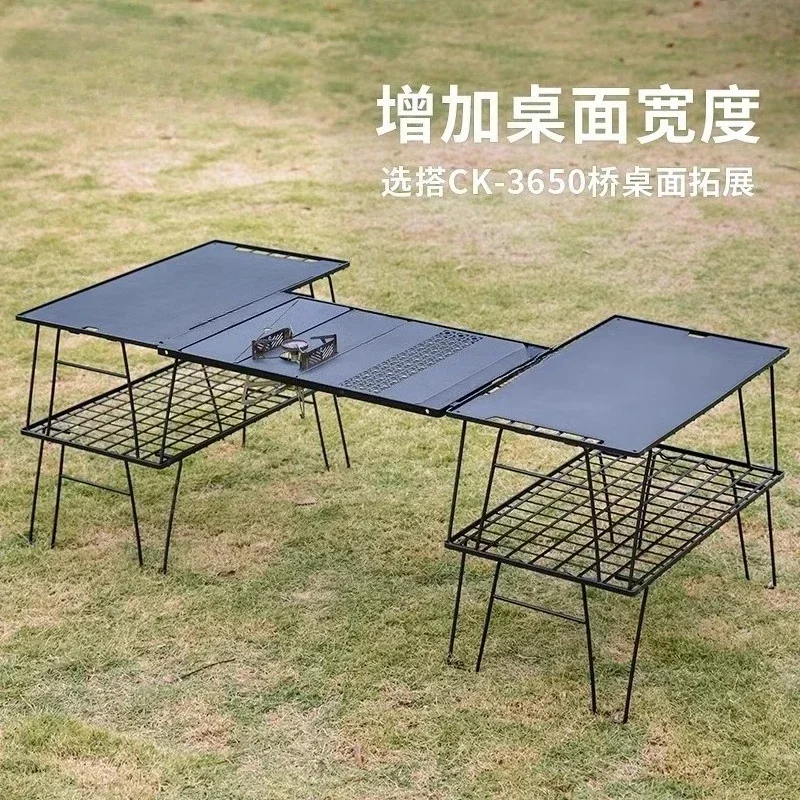 Portable Lightweight Outdoor Folding BBQ Table Camping Shelf for Picnic Travel Picnic Table