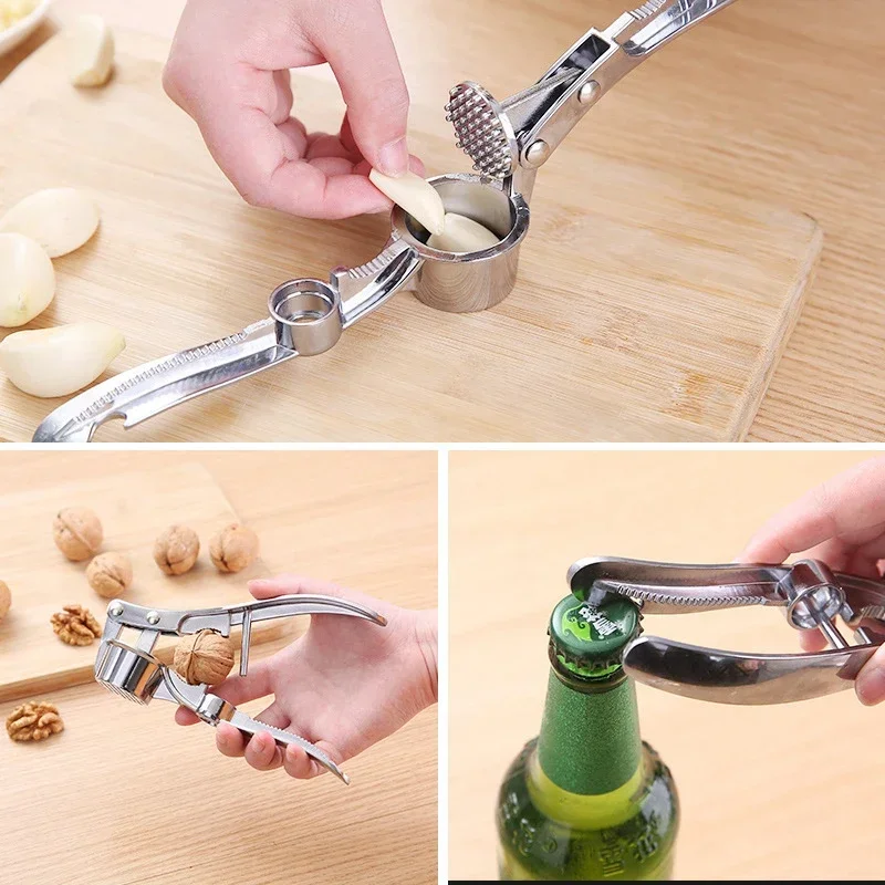 Kitchen Imitating Stainless Steel Multifunction Garlic Press Crusher Cooking Ginger Squeezer Masher Handheld Ginger Mincer Tools