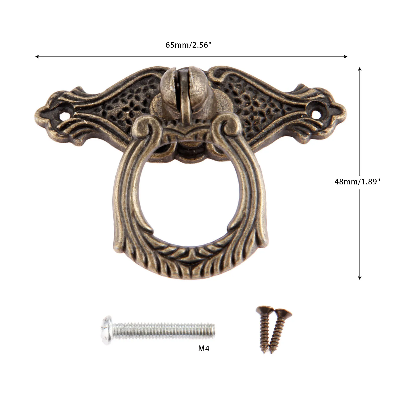 1pc 65*48mm Pull Knob Retro Furniture Knobs Hardware Zinc Alloy Kitchen Drawer Cabinet Door Handle Cupboard