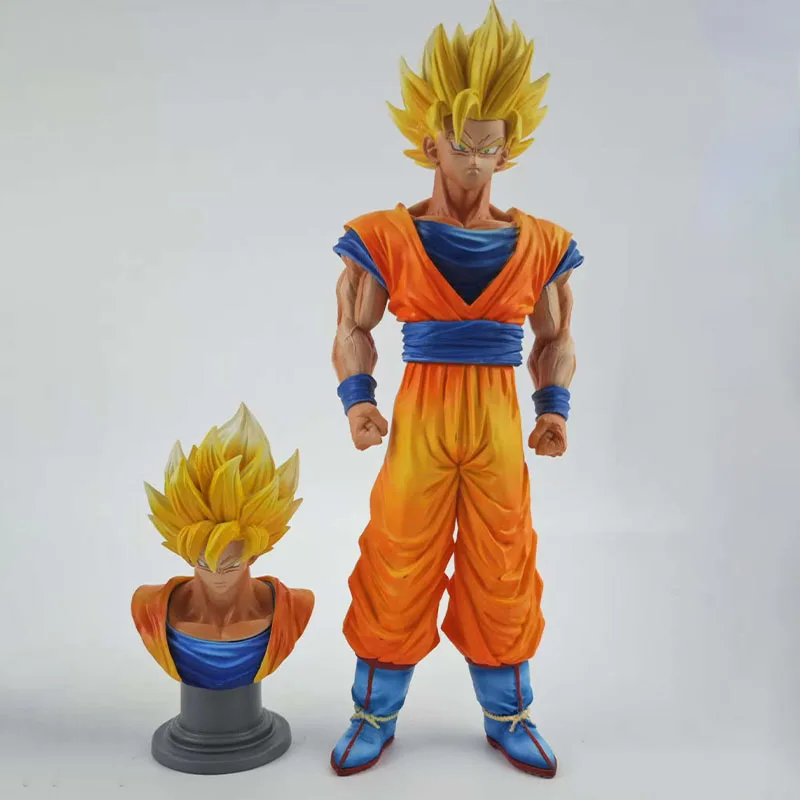 32cm Triple-Headed Dragon Ball Z SSJ2 Goku Action Figure - Super Saiyan PVC Collectible Statue Toy Gift Three Colors Available