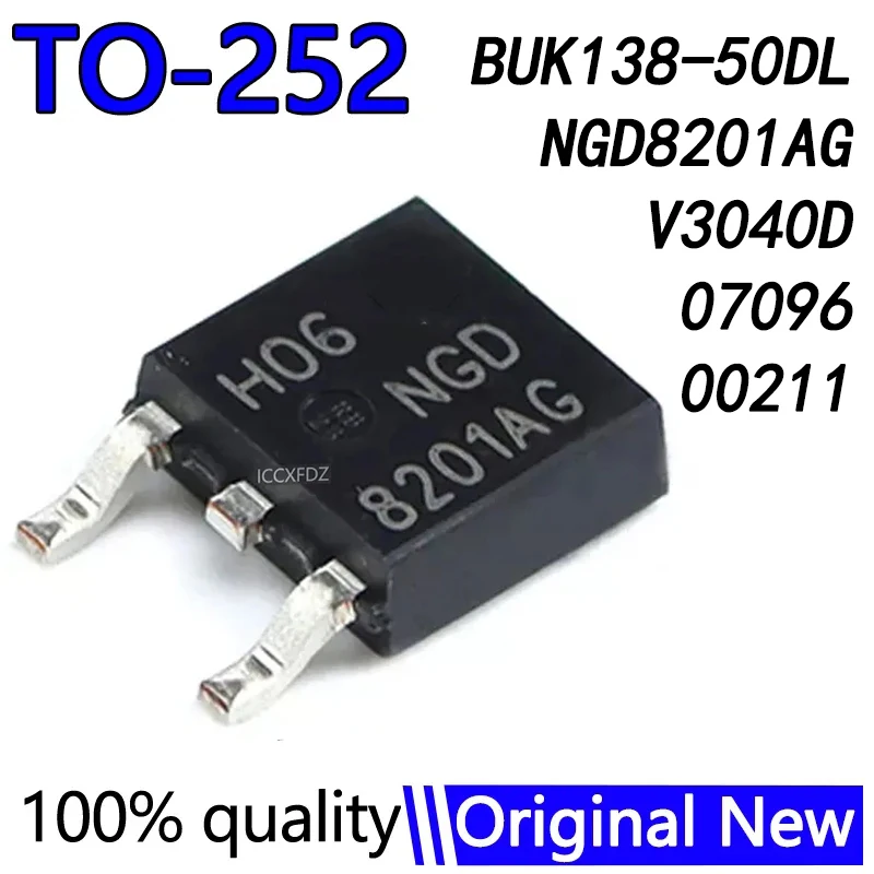 10Pcs/lot Original BUK138-50DL BUK138 NGD8201AG V3040D 07096 00211 8201AG ISL9V3040D3ST FDD07096 TO252 in Stock