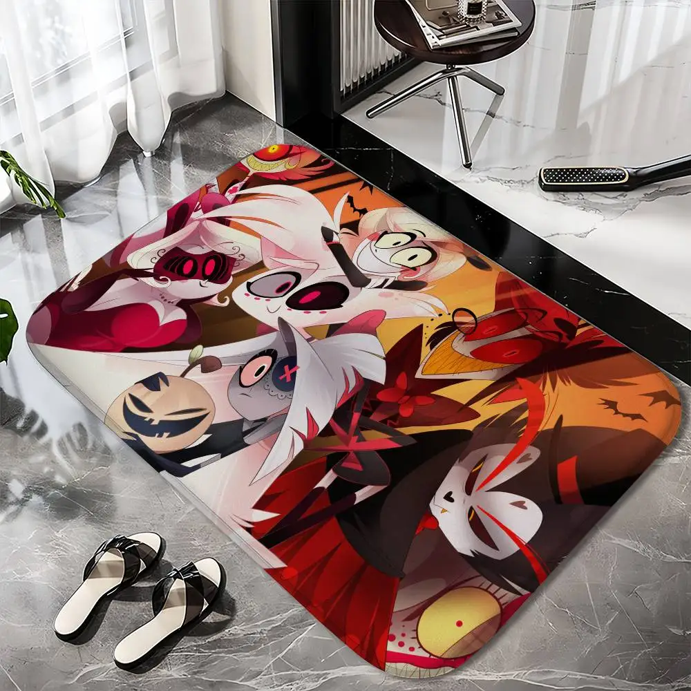 

H-Hazbin Hotels Floor Mat Printed Large Carpets Room And Bedroom Carpets Bathroom Anti Slip Door MATS Small Carpets