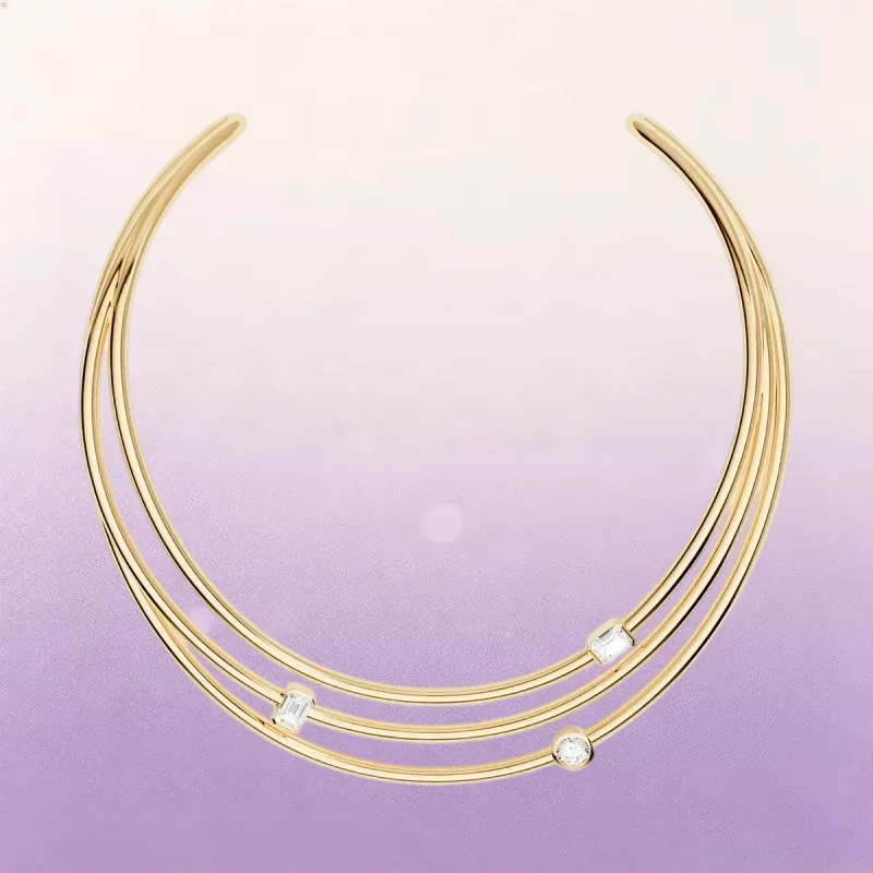 ZPFF 2025 New 925 Silver High-Quality Gold Necklace, Bracelet, Earrings And Ring Are Fashionable And Exquisite Jewelry For Wome - view 4