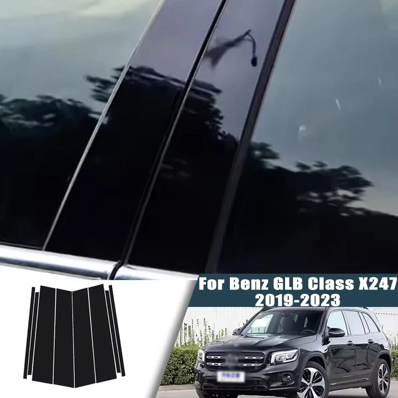 

For Mercedes Benz GLB Class X247 2019-2023 2020 Window Center Pillar Film Trim Cover B C Posts Sticker Column Car Accessorie