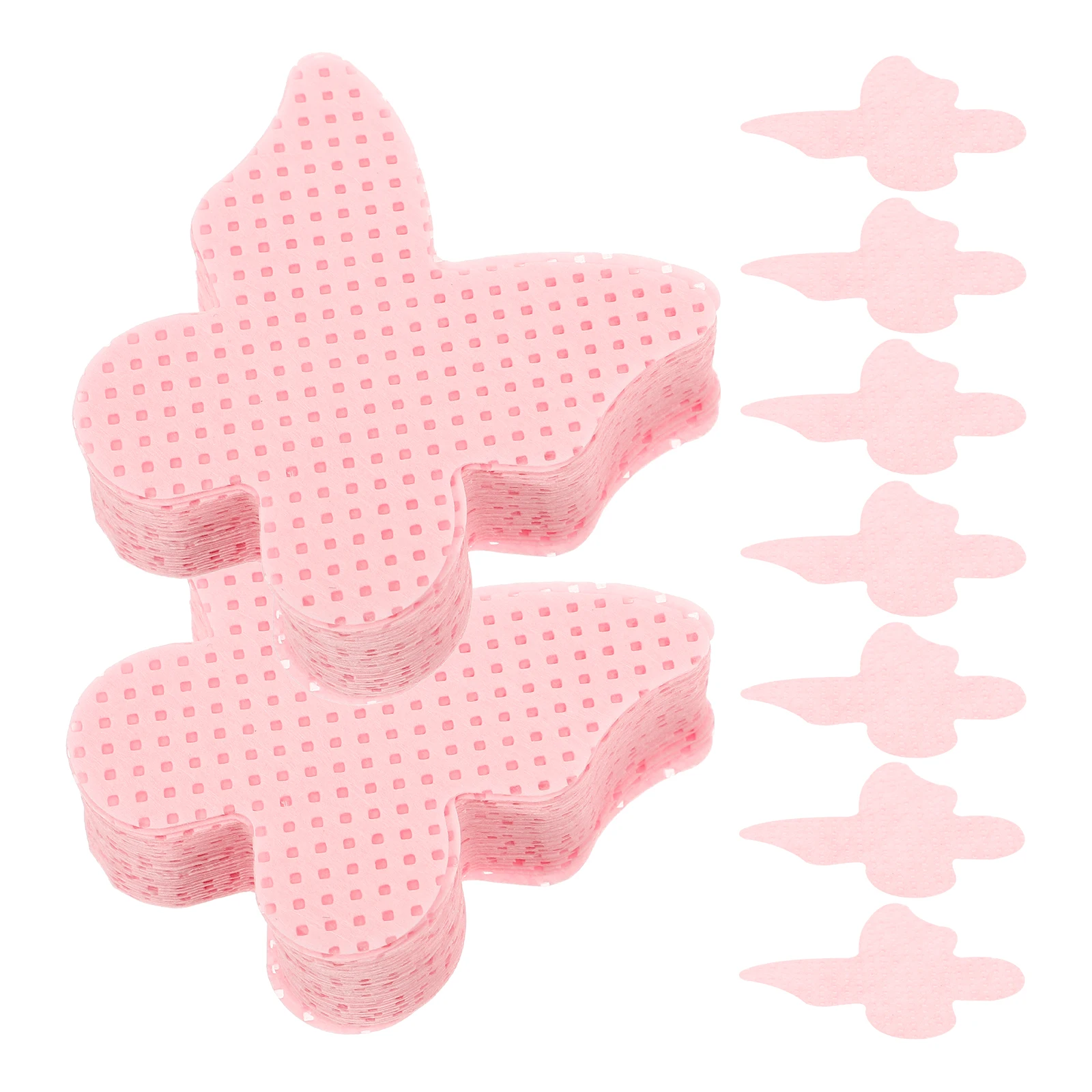 

200 Sheets Nail Remover Pads Cleaning Wipes Lint Free Pink Heart Shaped Gel Polish Travel Size Acrylic Snail Paint remover