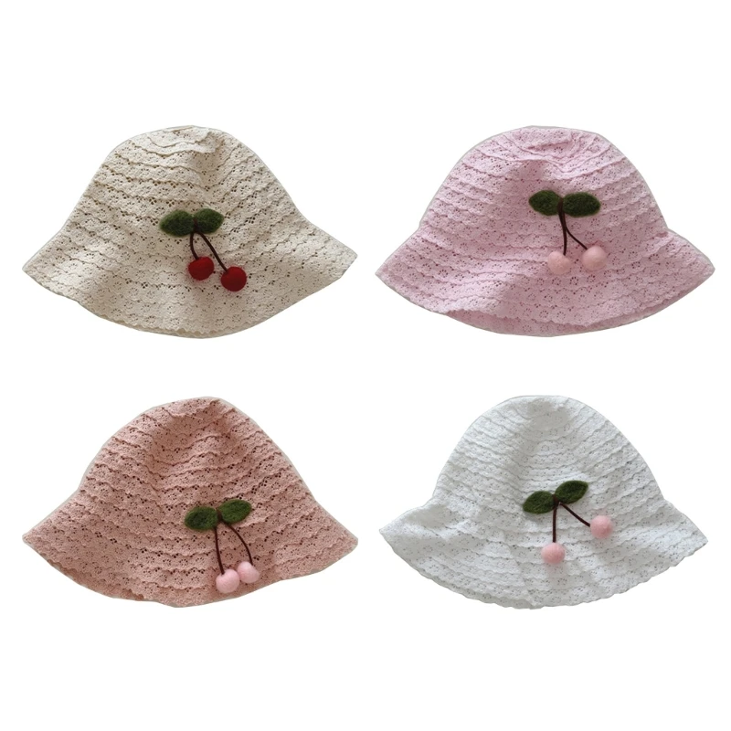 

Baby Fisherman Hat Hollowed Out Summer Sunhat Travel Beach Caps Big Brimmed Girls Bucket Caps for Beach Vacations