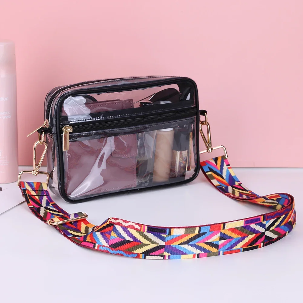 Clear Crossbody Bag Stadium Approved PVC Clear Purse Phone Bag for Women Men Transparent Messenger Shoulder Handbag for Concerts