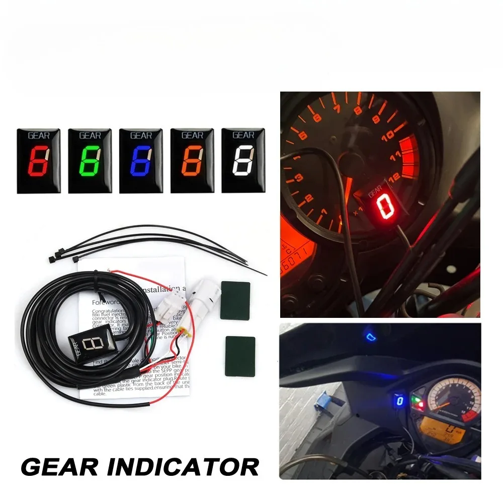 For Suzuki GSX1250FA GSXS 750 1000 GSXR 600 750 1000 96-20Motorcycle Gear Indicator Digital 1-6 Level Gear Display Speed Bracket
