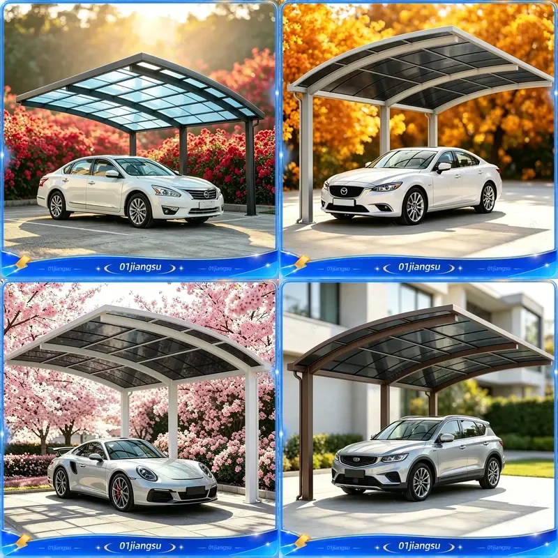 6Mx3M Aluminum Carport Double Car Garage Canopy Wind Resistant UV Protection Outdoor Parking Shelter Shade Structure Heavy