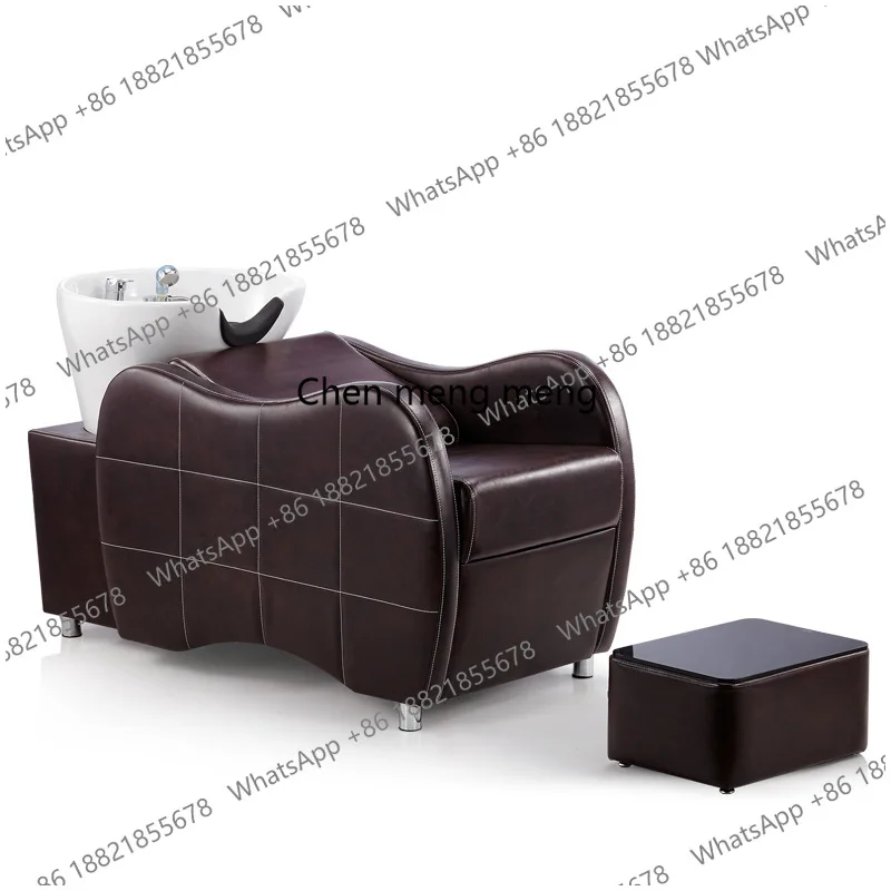 Hair flushing semi-reclining type with foot pedal deep basin fashion beauty salon punch bed