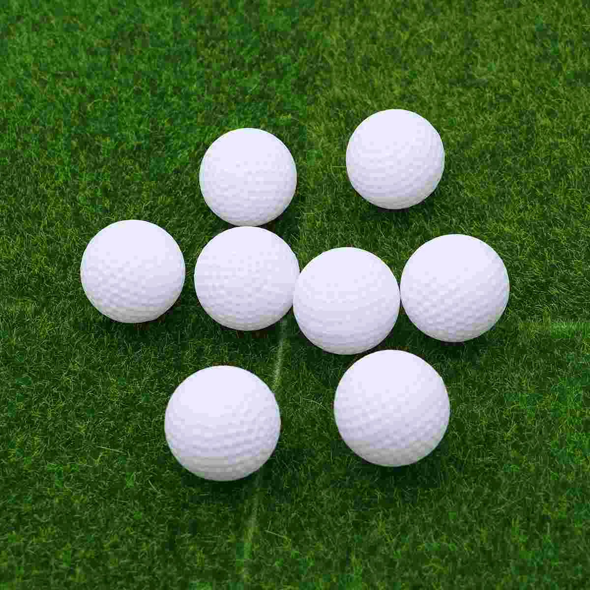 8pcs Plastic Balls Game Toy Balls Practice Balls for Kids Children Golfer (White) accessories