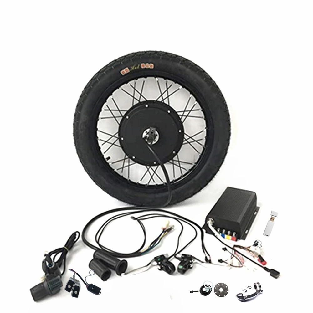 

NBpower/QS205 V3 150mm Dropout 72V 3000W Rear Motor Wheel Electric Bike Kit Motorcycle Conversion Kit with Sabvoton Controller