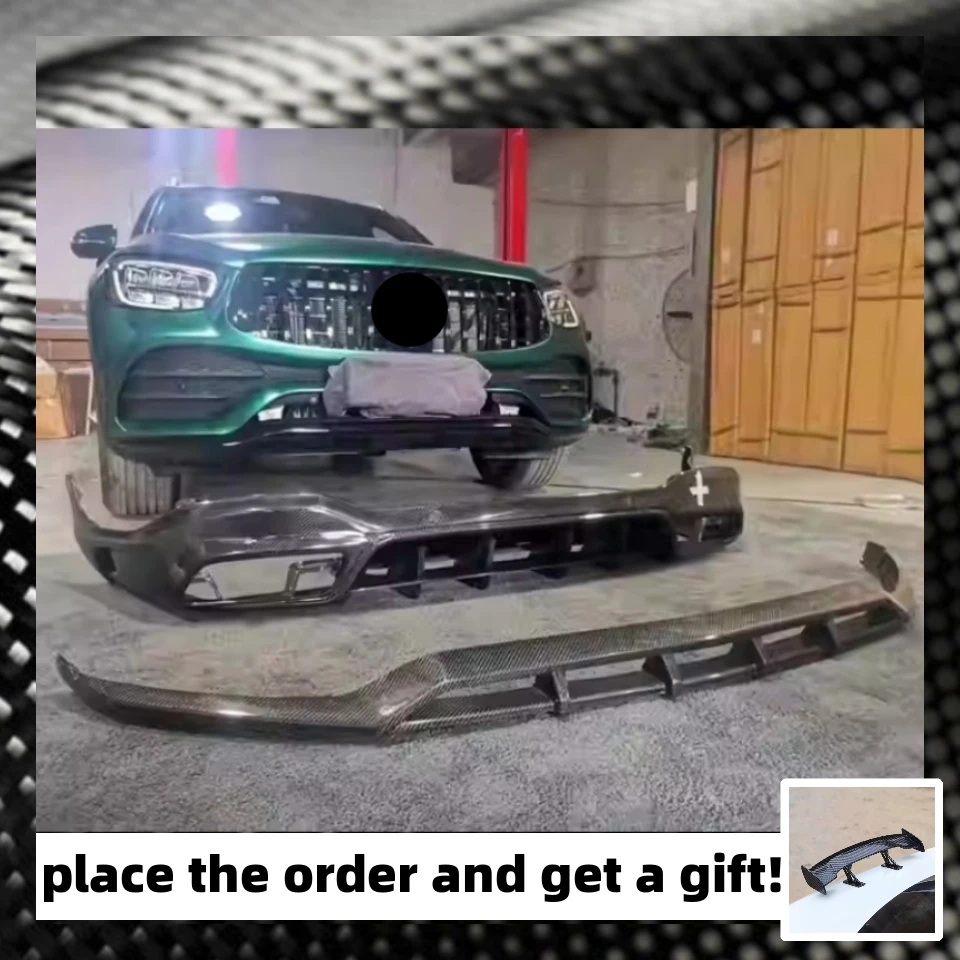 

Carbon Fiber Front Lip Rear Lip for Mercedes Benz GLC63 COUPE 2020 Modified New Style Car Spoiler Body Kit