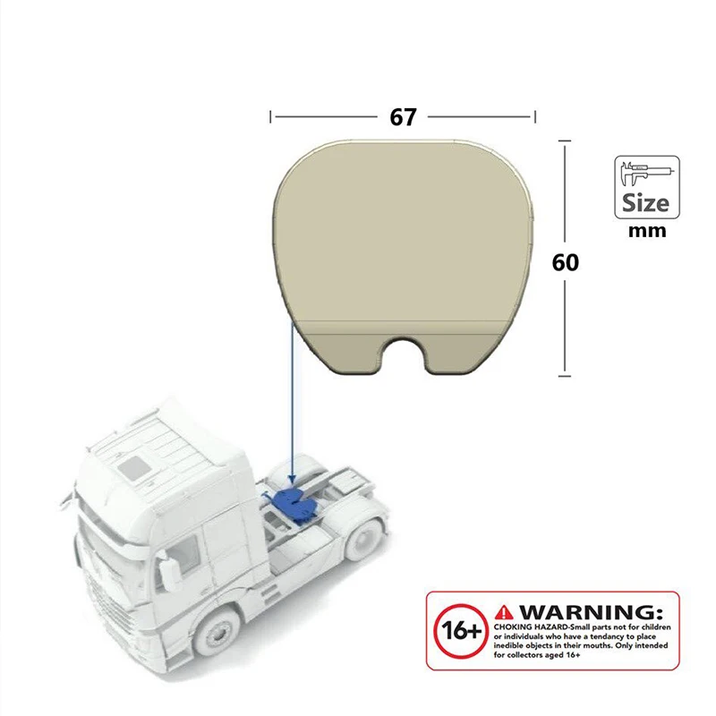 

RC 1/14 Plastic Grinding Disc Saddle Decorative Cover for Tamiya for SCANIA 770S R620 VOLVO Truck DIY Parts
