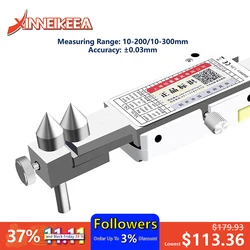 Pinza digitale a distanza centrale 10-300mm passo del foro orizzontale pinza elettronica sonda a cono strumento di misurazione della distanza del foro centrale