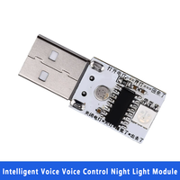 USB Night Light Voice Control Module Intelligent Voice Control Lamp Creative Voice Control Induction Led Module Atmosphere Light