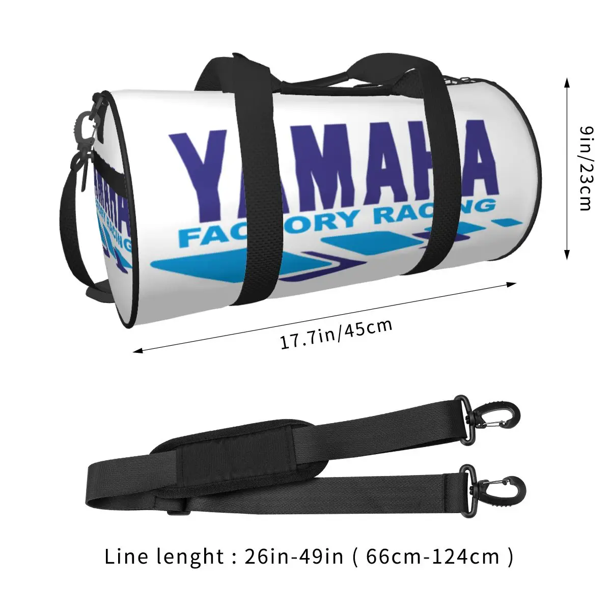 Y-Yamahas Motorcycle Duffel Bag for Men Women Gym Fitness Bags with Pocket for Yoga